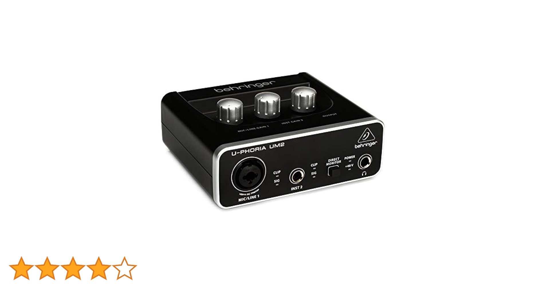 【BEHRINGER】オーディオインターフェイス USB ブラック Amazon.co.jp: ベリンガー 2入力2出力 USBオーディオ